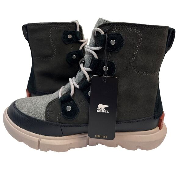 Sorel Winter Boots Explorer II Joan Womens 6.5 Waterproof Insulated Jet Vapor - Picture 2 of 10